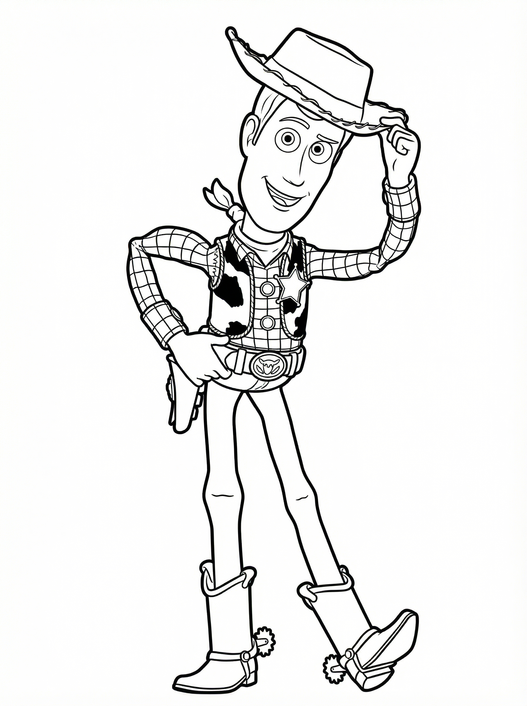 Free Woody Toy Story Printable Colouring Page