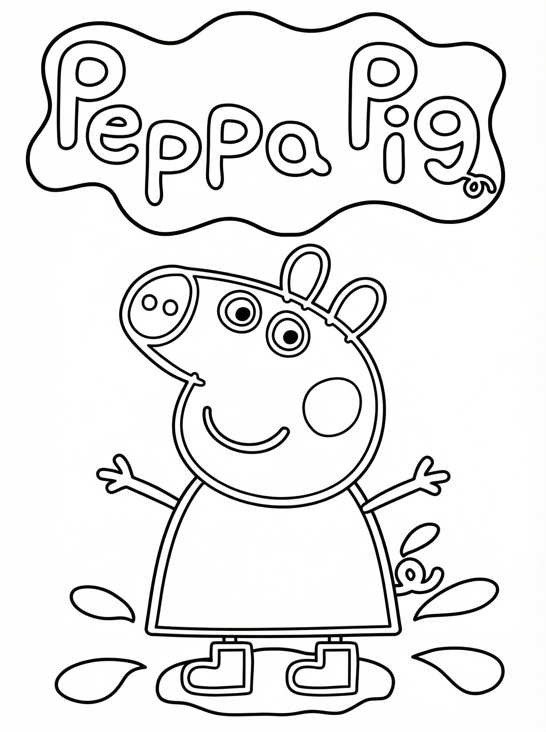 Free Peppa Pig Printable Colouring Page