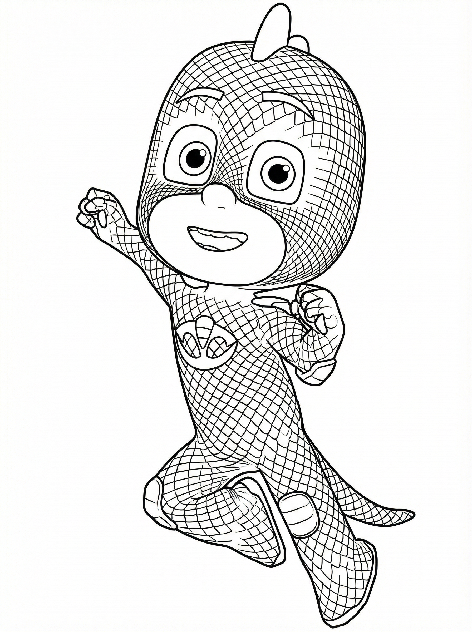 Free Gekko from PJ Masks Printable Colouring Page